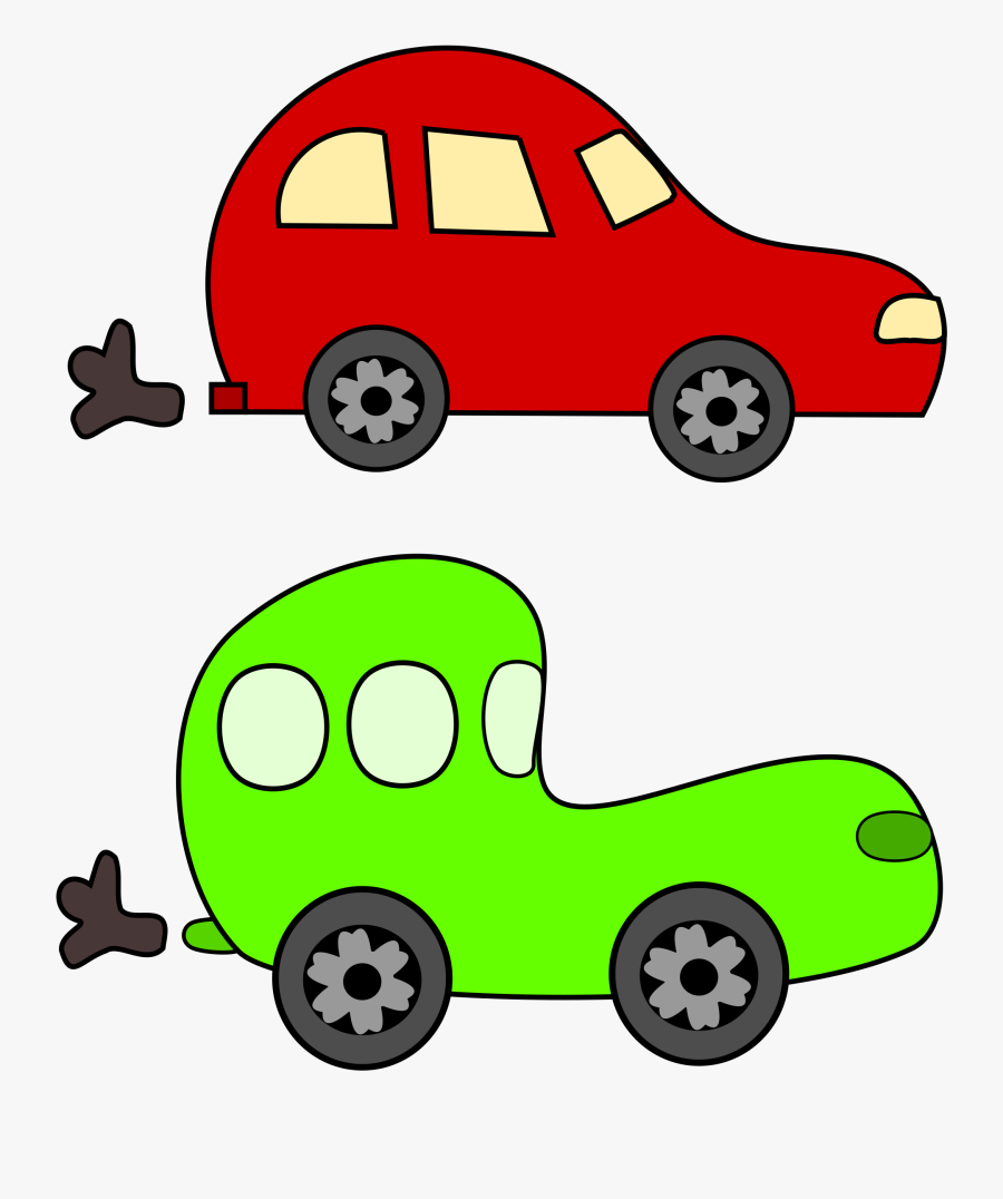 Disney Cars - Red And Green Car Clip Art, Transparent Clipart