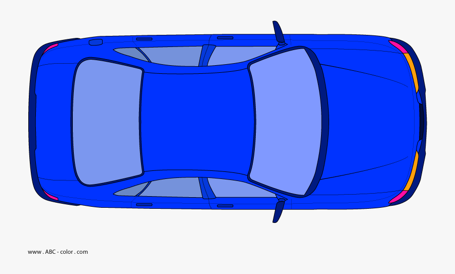 Blue Car Clipart Up View - Машина Вид Сверху Вектор, Transparent Clipart
