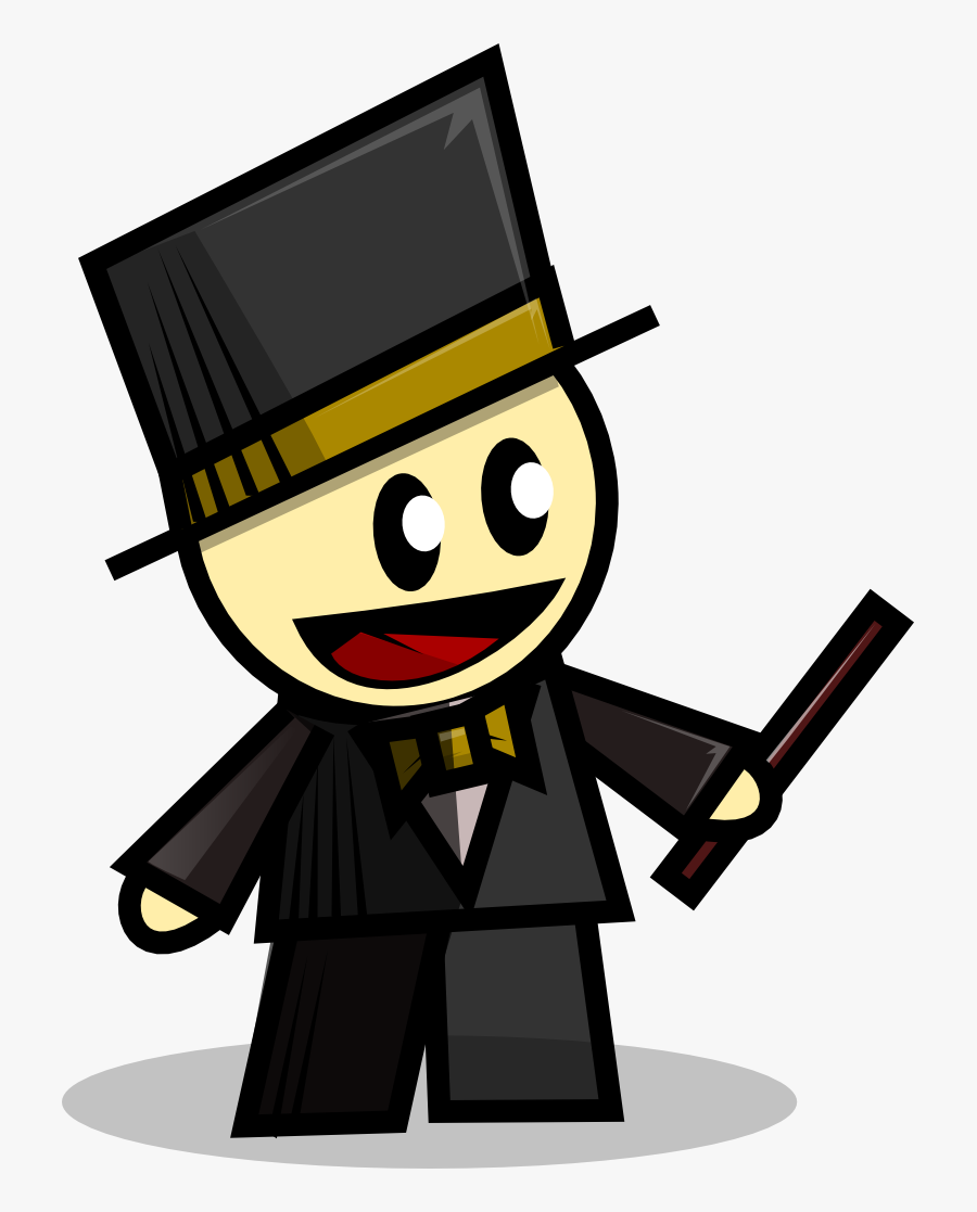 Magician Hat Bunny Clip Art - Cartoon Magician Png, Transparent Clipart