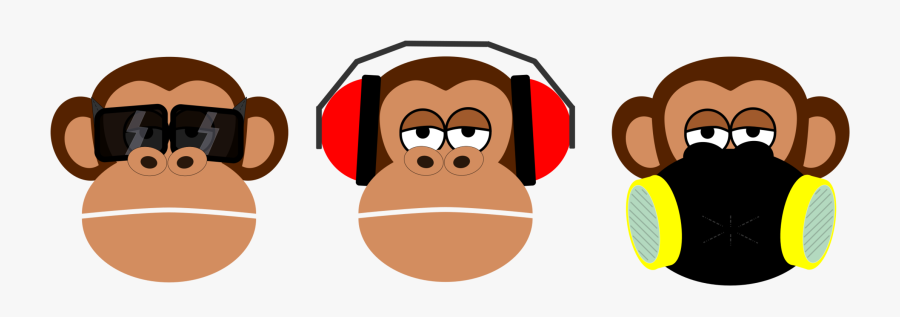 Vertebrate,snout,shoe - Three Wise Monkeys Clipart, Transparent Clipart