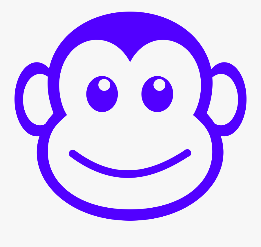 Outline Of Monkey Face, Transparent Clipart