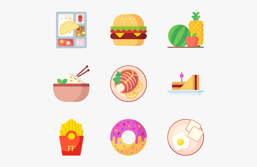 Banner Black And White Library Icons Free Food - Salad Vector Art, Transparent Clipart