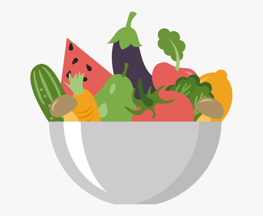 Fruit Salad Vegetable Auglis Clip Art - Fruit And Vegetables Cartoon Png, Transparent Clipart