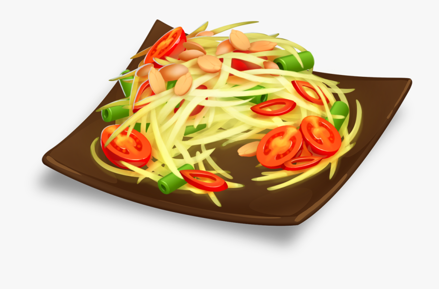 Green Papaya Salad - Nộm, Transparent Clipart