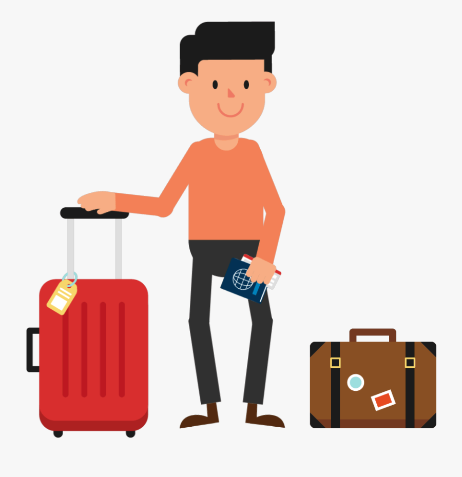 Png Transparent Stock Luggage Clipart Illustration - Transparent Man Vector Png, Transparent Clipart