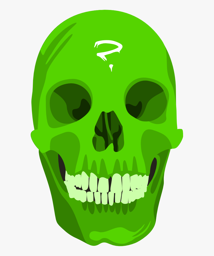 Skull Question Mark - Green Skull Png, Transparent Clipart