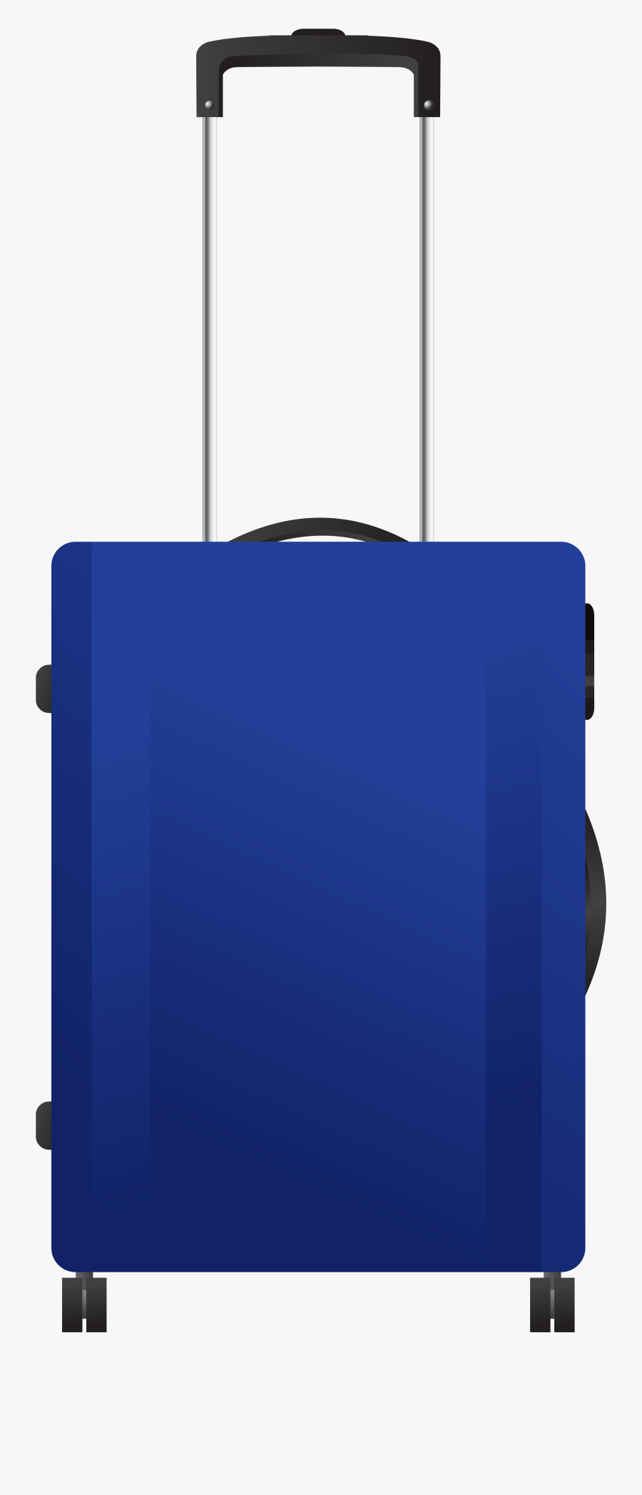 Blue Trolley Travel Bag Png Transparent Clip Art Image - Trolley Bag Clipart Png, Transparent Clipart