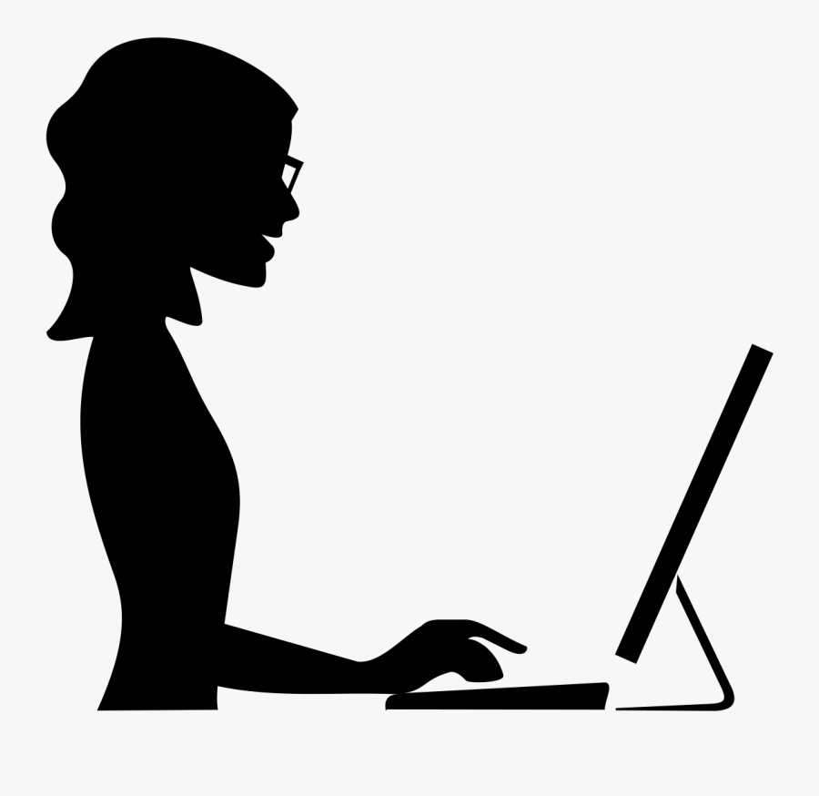 Computer Clipart Business Woman - Woman Work Icon Png, Transparent Clipart
