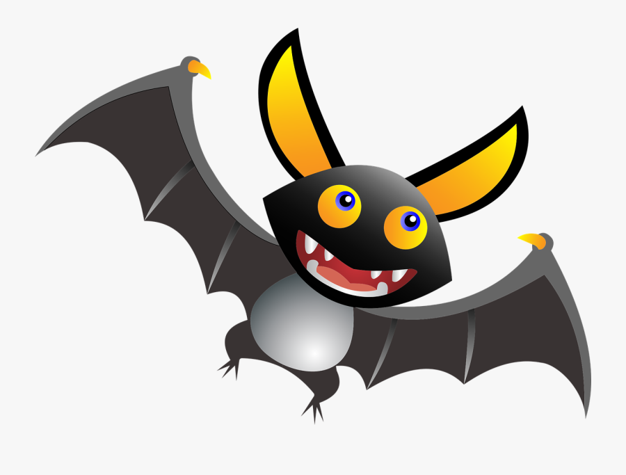 Cute Cartoon Bat - Cute Cartoon Bat Png, Transparent Clipart