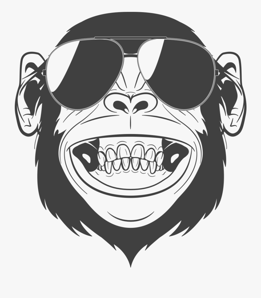 Monkey With Headphones Png, Transparent Clipart