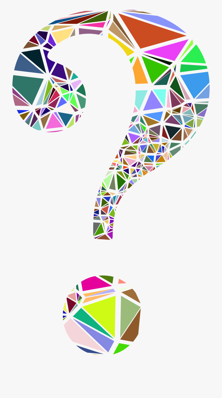 Low Poly Shattered Question Mark Clip Arts - Question Mark Abstract Free, Transparent Clipart