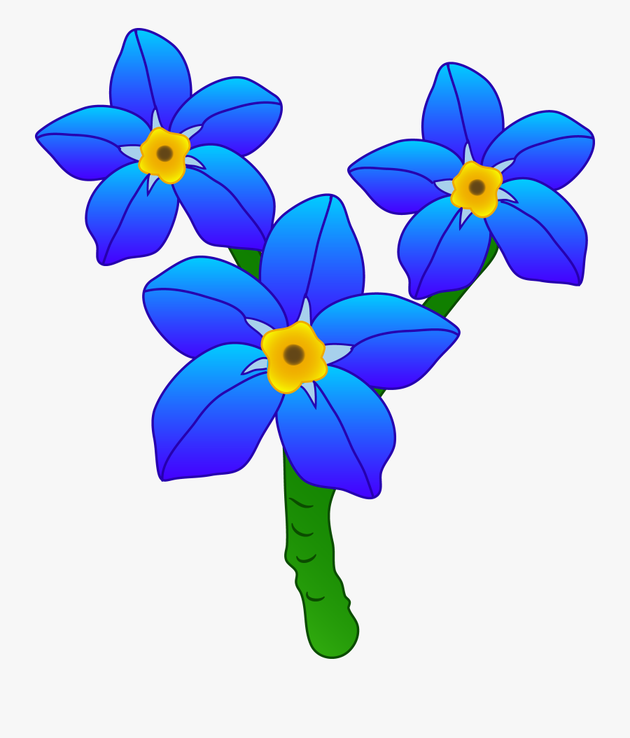 Best Flowers Clip Art Free Download - Forget Me Not Flowers Clip Art, Transparent Clipart