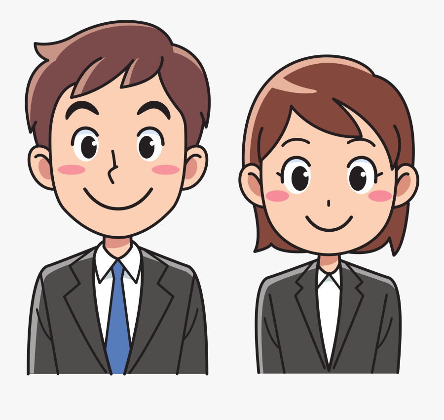 Business Man And Woman - Man Woman Clip Art, Transparent Clipart