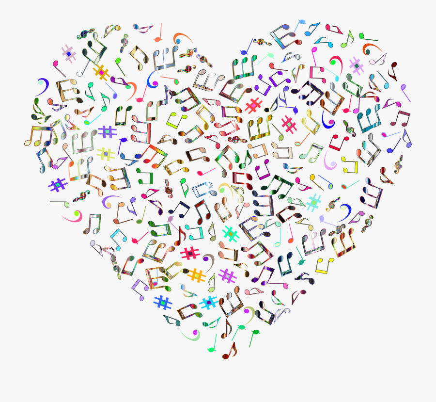 Transparent Music Note Clip Art Png - Music Note Heart Svg, Transparent Clipart