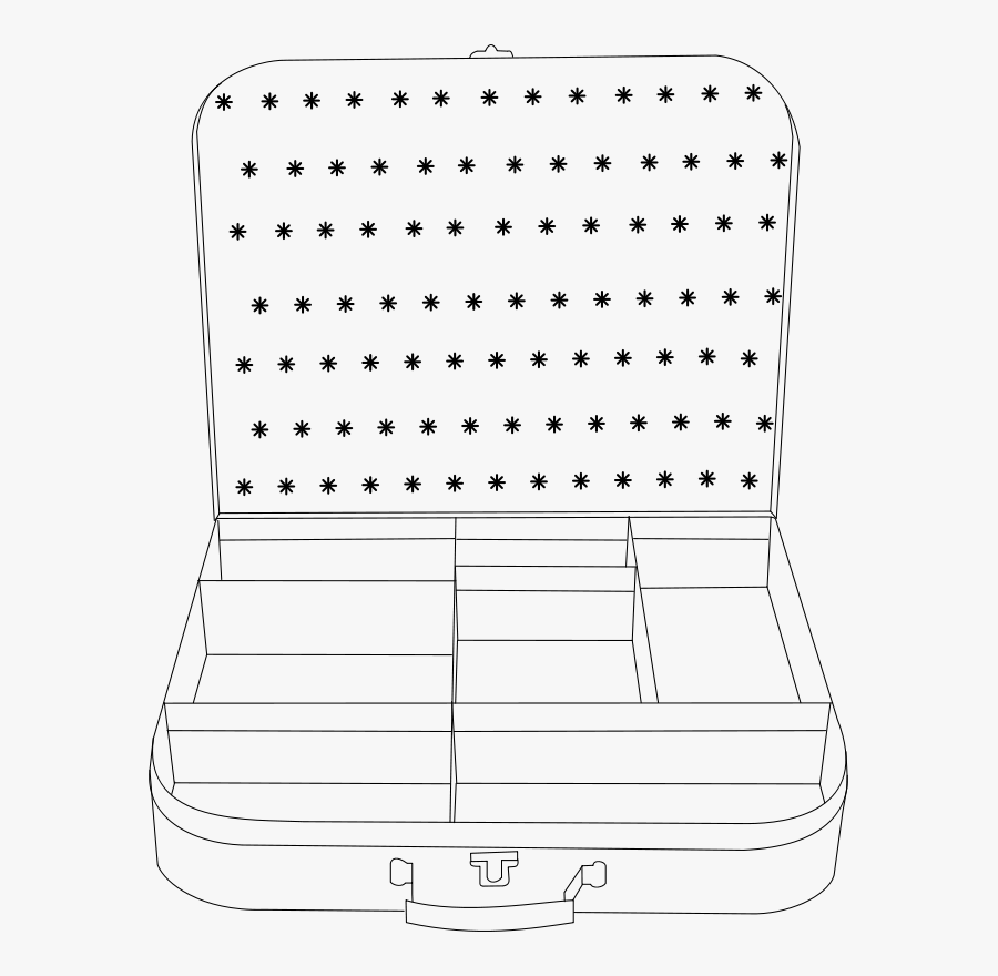 Suitcase With Compartment - Dibujo Maleta De Viaje Abierta, Transparent Clipart