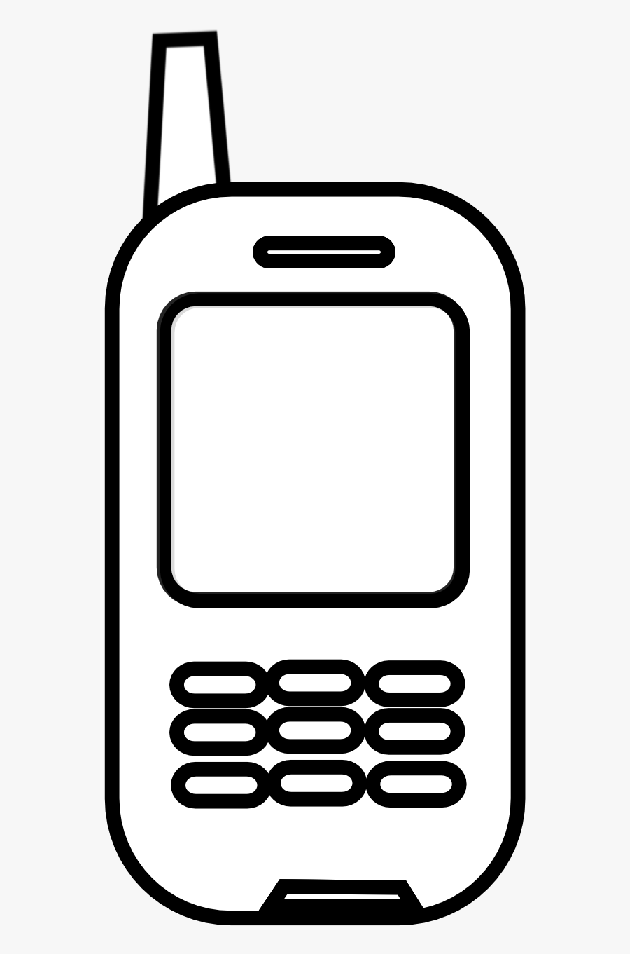 Clip Art Clip Art Panda Free - Celular Blanco Y Negro, Transparent Clipart