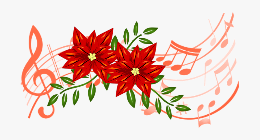 Christmas Flower And Music Offering Form - Colorful Music Notes Png, Transparent Clipart