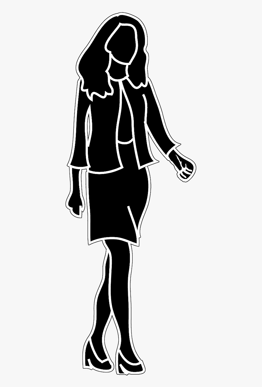 Silhouettes Of People - Woman Icon Png, Transparent Clipart