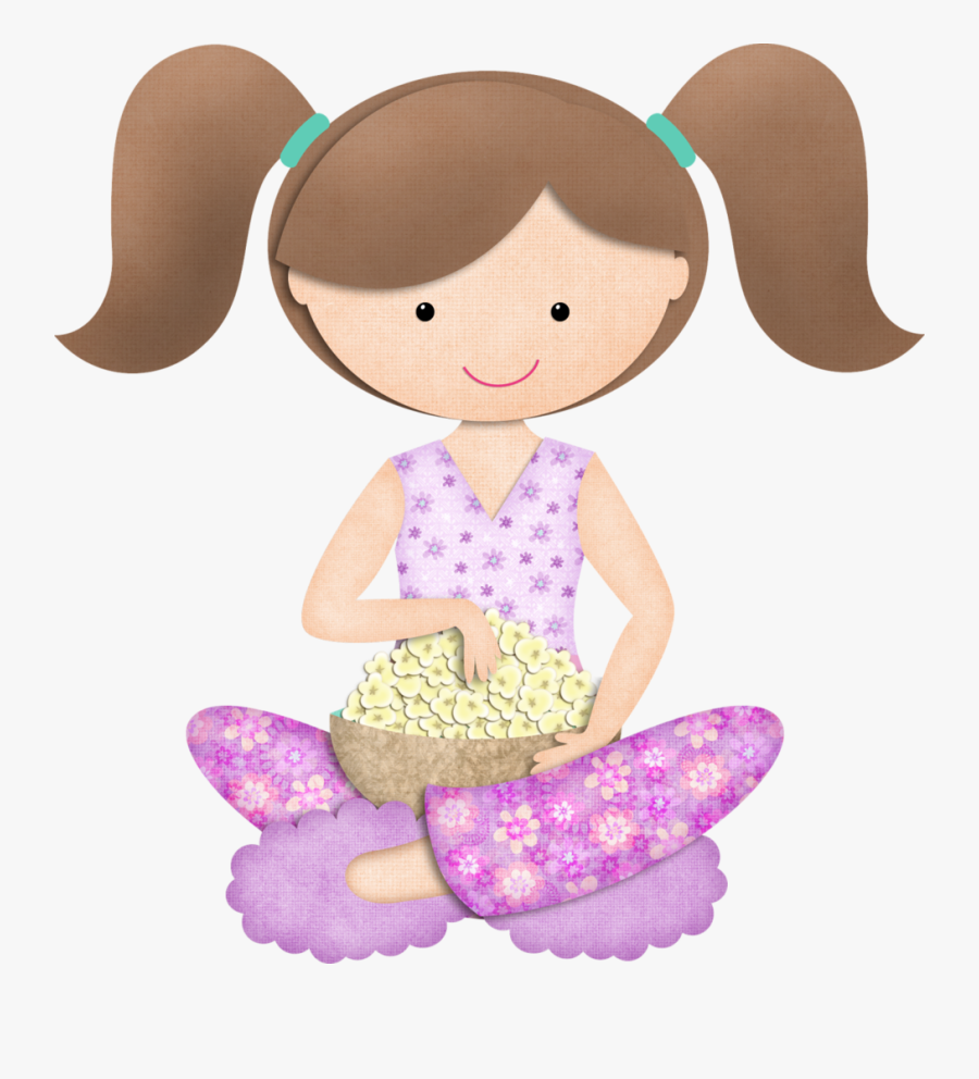 Transparent Pajama Clipart - Pajama Party Girl Clipart, Transparent Clipart
