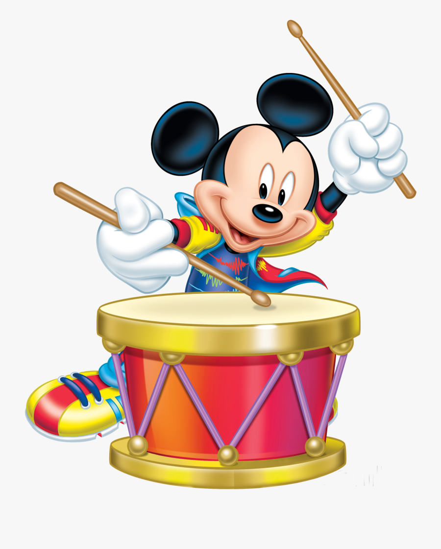 Clip Art Free Download - Mickey Mouse Drums, Transparent Clipart