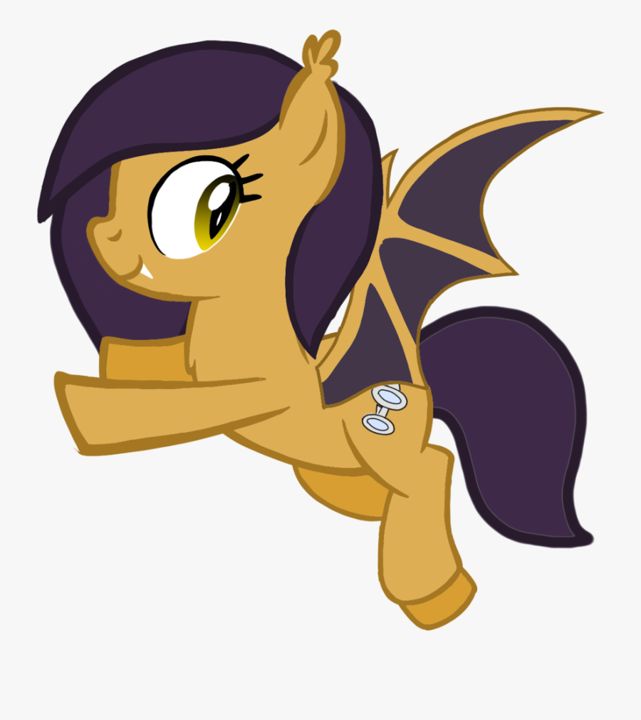 Toyminator900, Bat Pony, Fangs, Flying, Looking Back, - Cartoon, Transparent Clipart