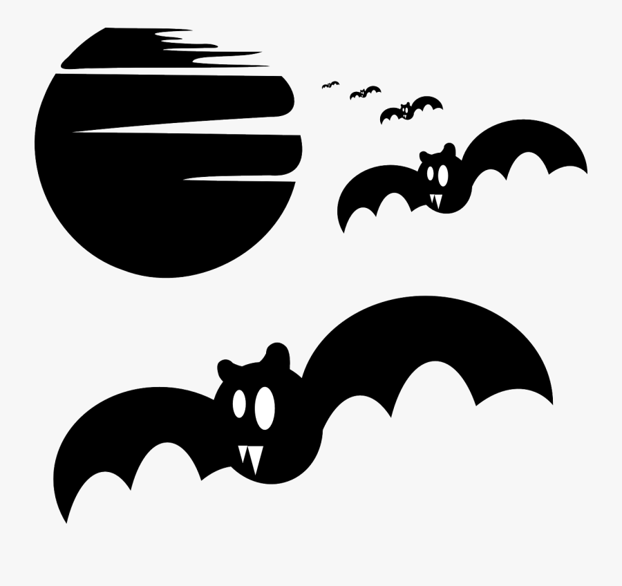 Halloween - Bats Silhouette - Spooky Clipart, Transparent Clipart