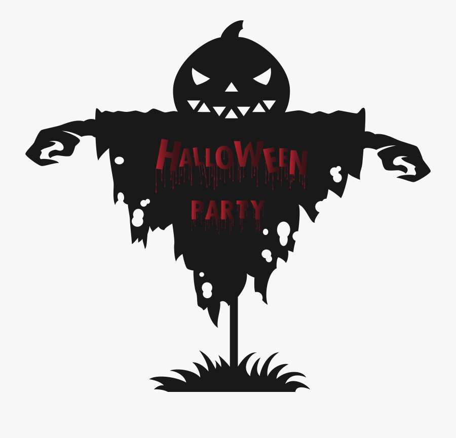 Halloween Party Scarecrow Png Clip Art Image, Transparent Clipart