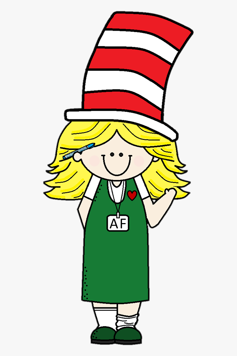Cat In The Hat Clip Art Free - Dr Seuss Cat In The Hat Thing Green, Transparent Clipart