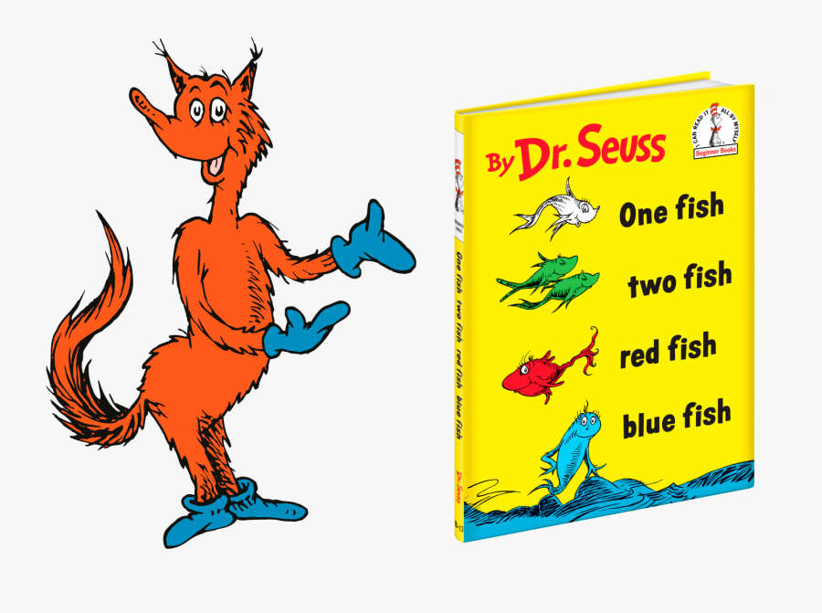 Dr Seuss Clipart Reading - One Fish Two Fish Book Cover, Transparent Clipart