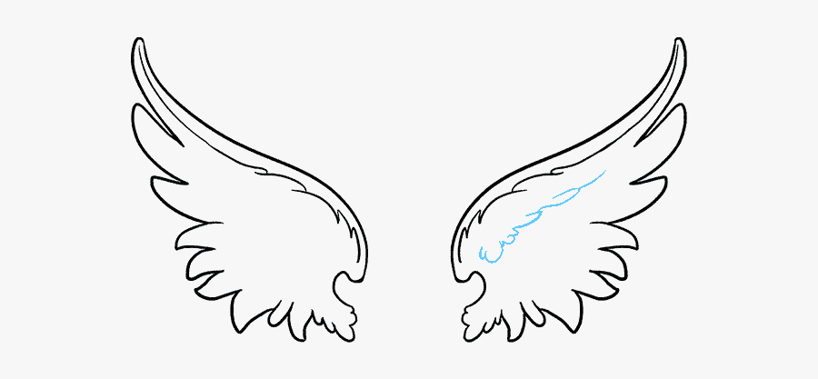 How To Draw Angel - Angel Wing Simple Drawing, Transparent Clipart