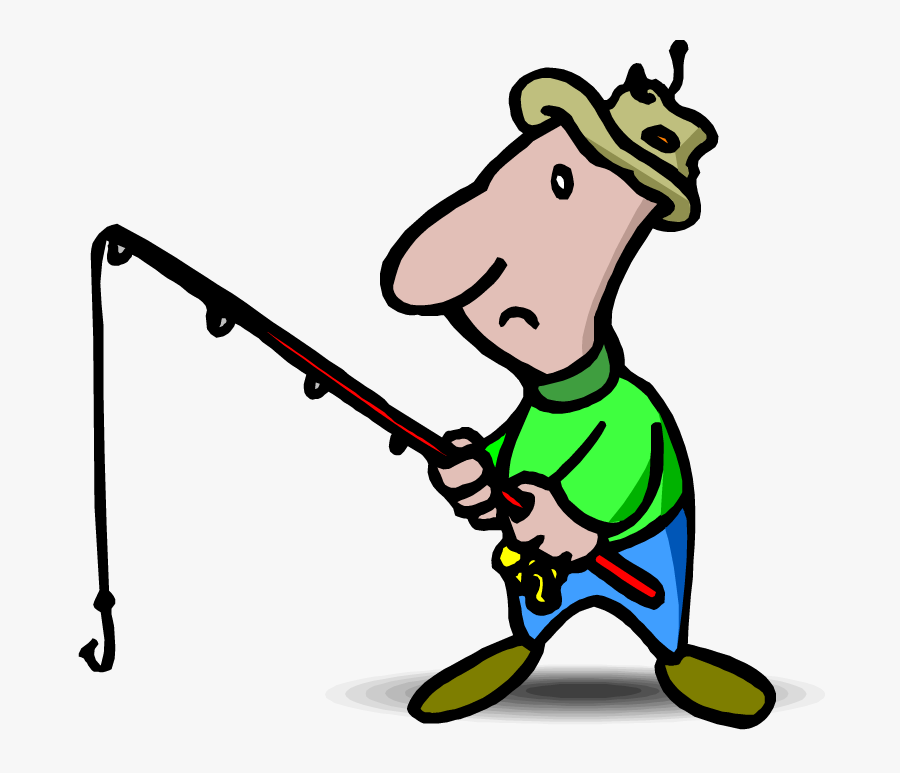Transparent Popcorn Clip Art - Fishing Man Cartoon Png, Transparent Clipart