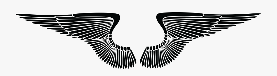 Free Clipart Of A Pair Of Wings - Wings Black Silhouette Png, Transparent Clipart