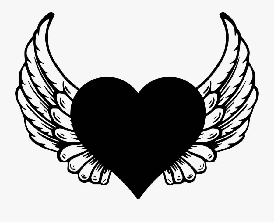 Transparent Angel Wings Clipart Black And White W With