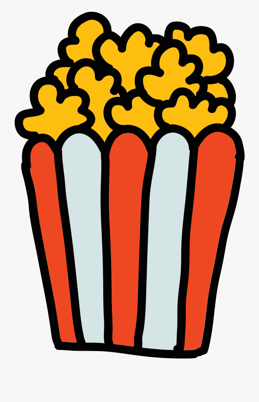 Cute Popcorn Icon Transparent, Transparent Clipart