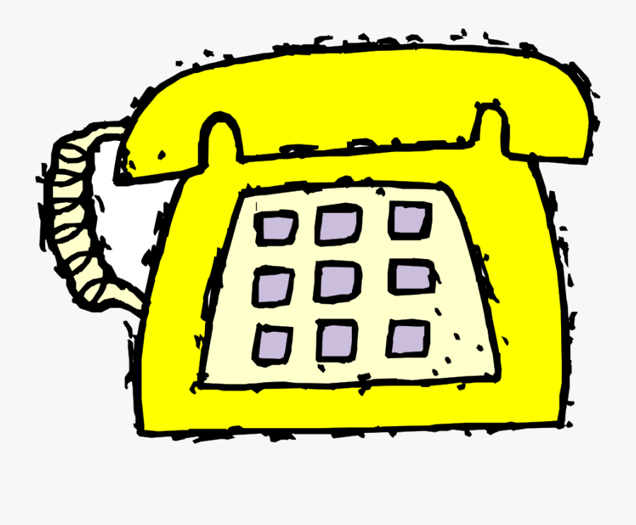 Telephone Clipart Yellow Telephone - Τηλέφωνο Clipart, Transparent Clipart