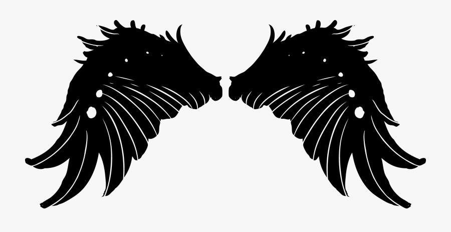 Transparent Free Clipart Wings - Sombra De Asas De Anjo Negro, Transparent Clipart