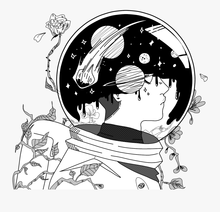 Astronaut Drawing, Transparent Clipart