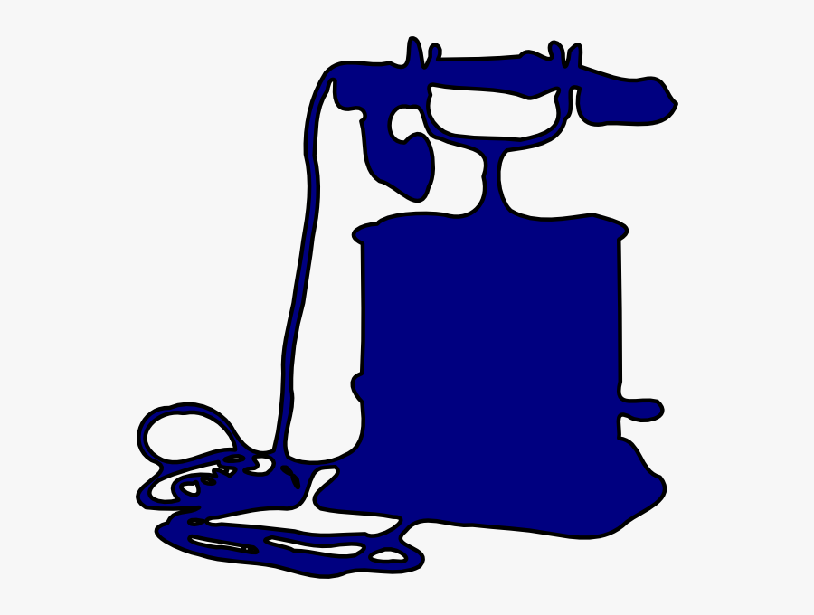 Telephone Outline Clip Art At Clker - Old Phone Silhouette Png, Transparent Clipart