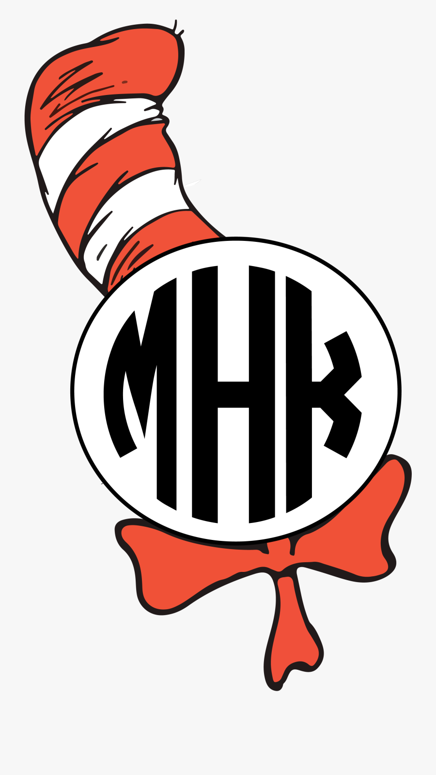 Seuss Reading Across America Day Transfers Sew Down - Circle Monogram With Circles Around, Transparent Clipart