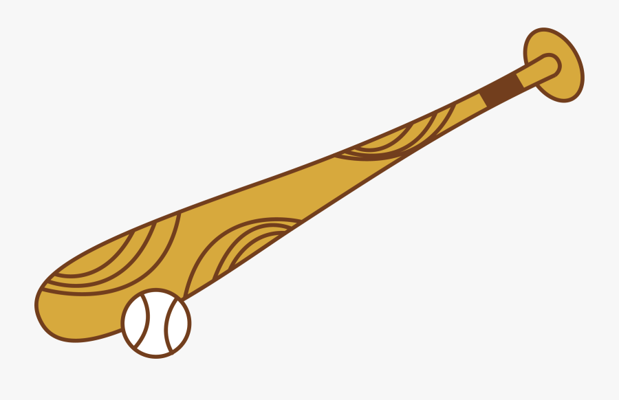 Yellow Clipart Baseball Bat, Transparent Clipart