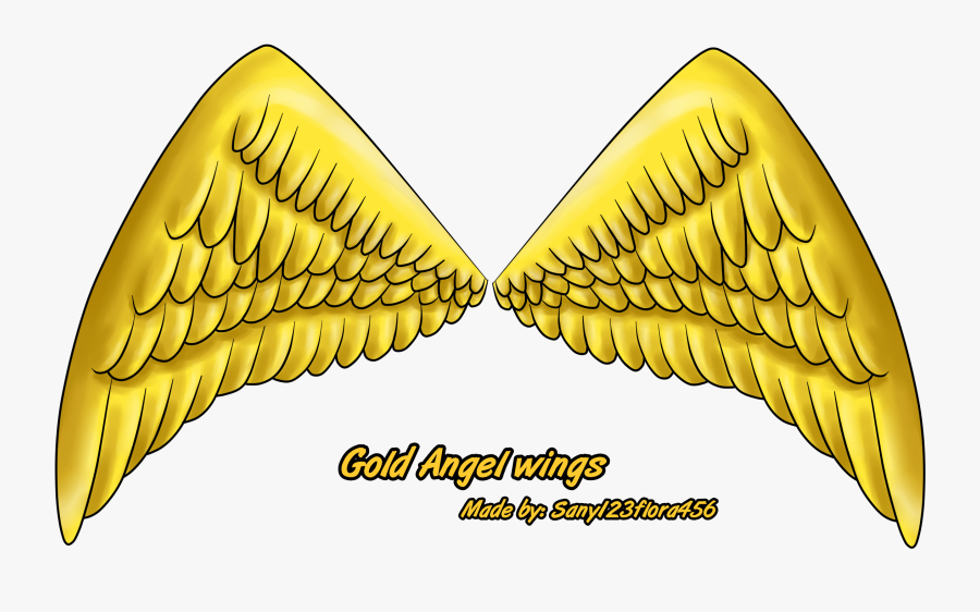 Wing Clipart Gold - Golden Angel Wings Clipart, Transparent Clipart