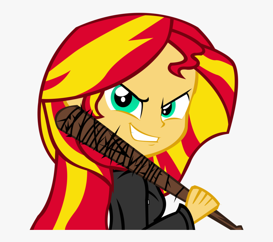 Ngrycritic, Baseball Bat, Clothes, Equestria Clip Royalty - Sunset Shimmer Evil Smile, Transparent Clipart