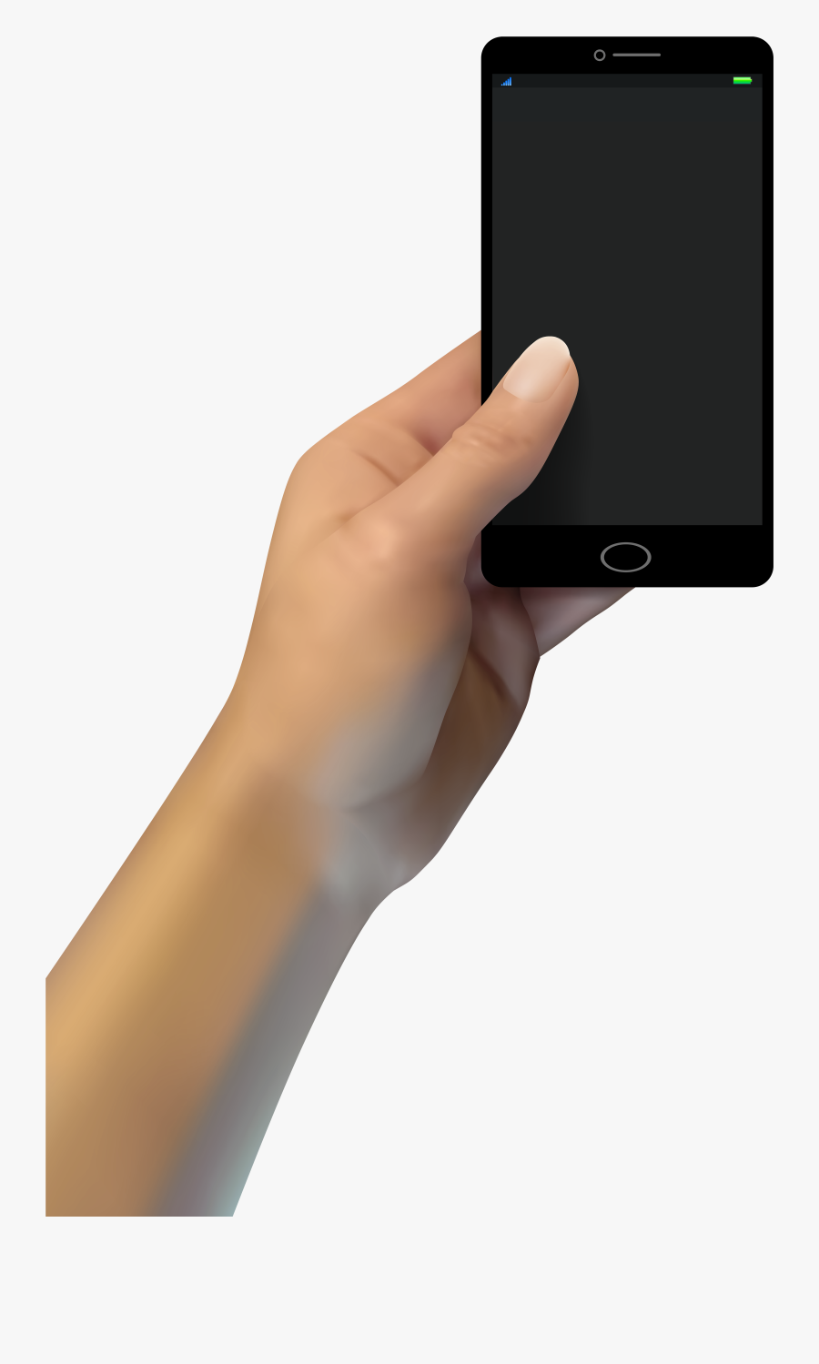 Clipart Phone Clip Art - Hand With Smartphone Png, Transparent Clipart