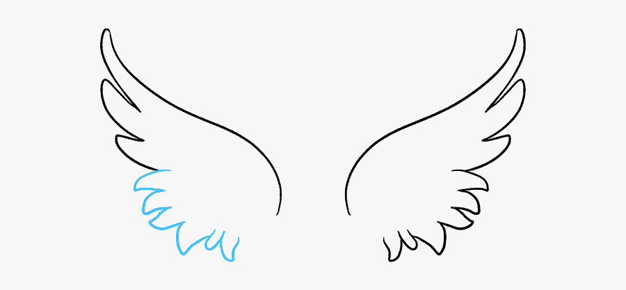 #angelwings #angelwing #wing #wings #kanat #fly #sky - Angel Wings Outline Png, Transparent Clipart
