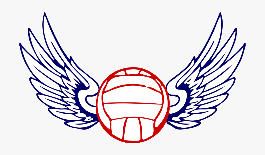 Football Player With Angel Wings Clipart , Png Download - Volleyball With Angel Wings, Transparent Clipart