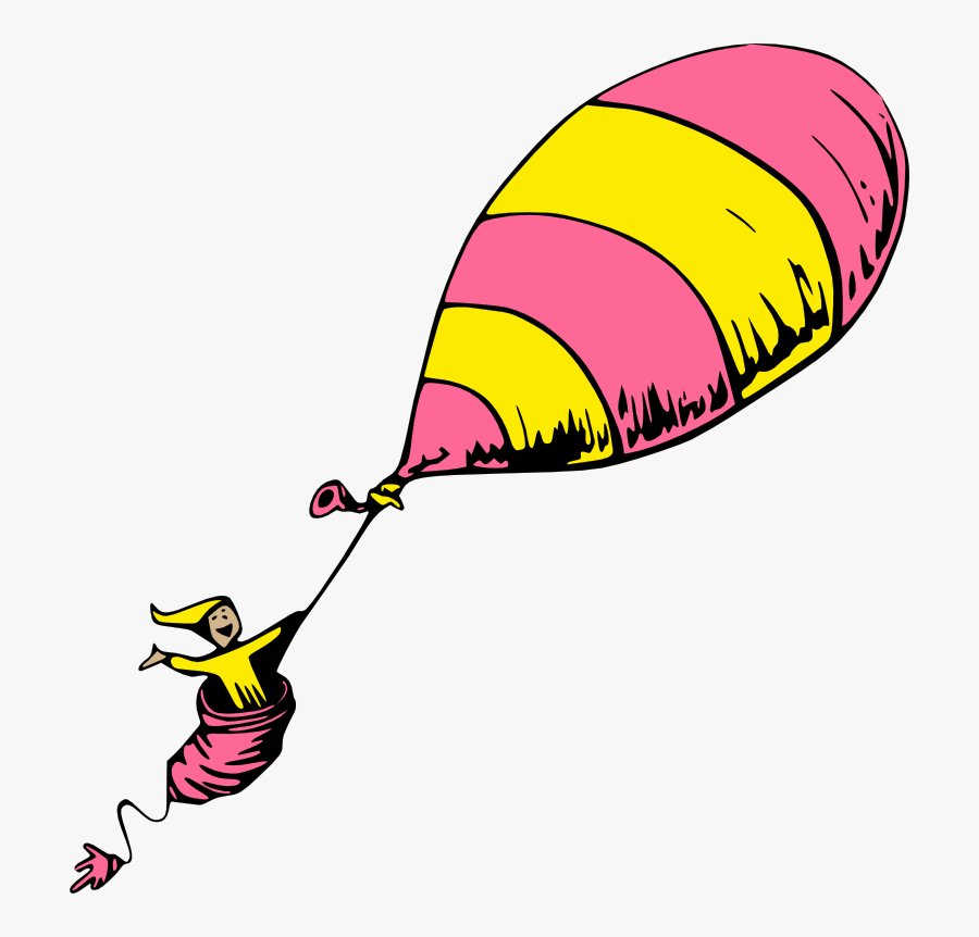 Dr Seuss Clipart - Oh The Places You Ll Go Balloon Clip Art, Transparent Clipart