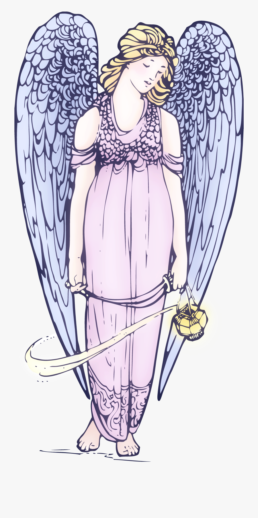 Lovely Angel Public Domain Clipart - Public Domain Angel, Transparent Clipart