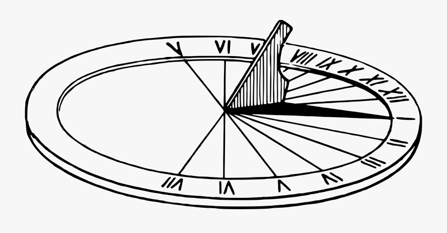 At The Shadow The Time Will Be - Drawing Of Sundial, Transparent Clipart