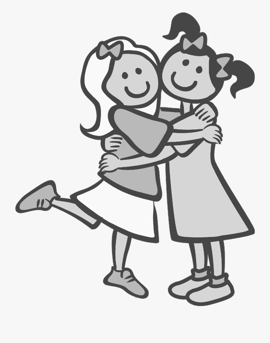 Best Drawing Clipart - Friend Clipart Black And White, Transparent Clipart