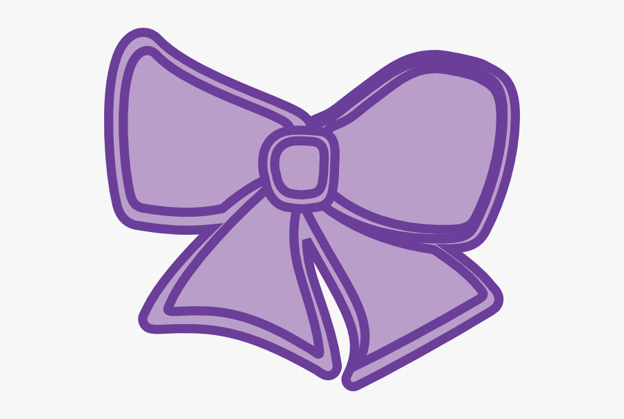 Hair Bow Purple Clip Art At Clker - Purple Cheer Bow Transparent Clipart, Transparent Clipart